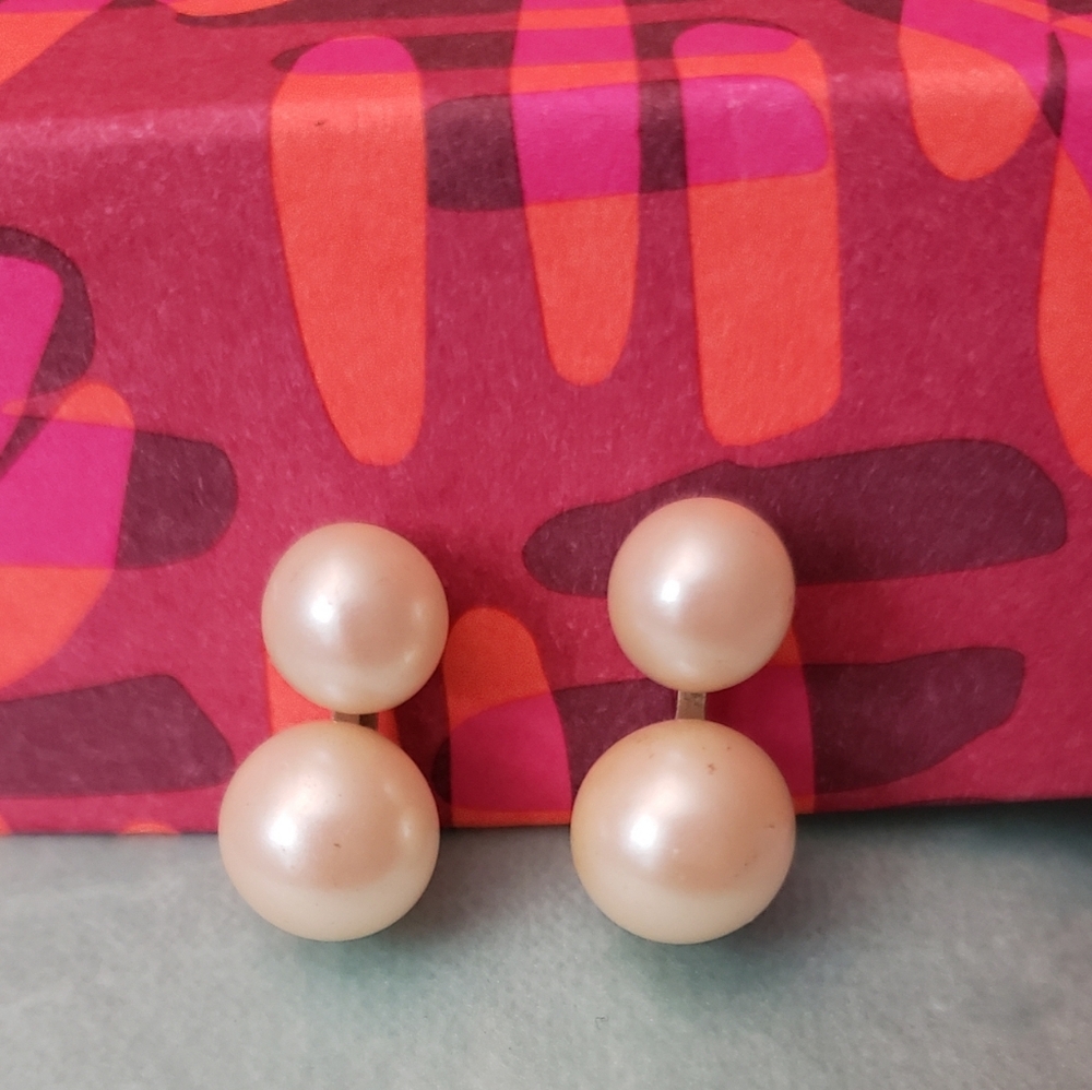 Elegant Faux Pearl Double-Sided Earrings